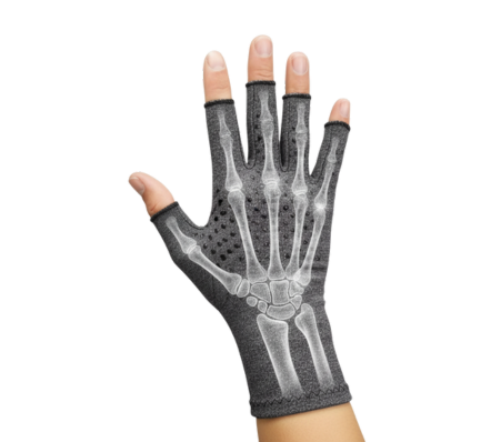 Woman with posture corrector