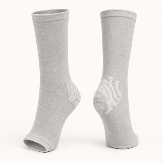 Planta Compression Socks in white – everyday arch, heel, and ankle support socks by WeRelieve