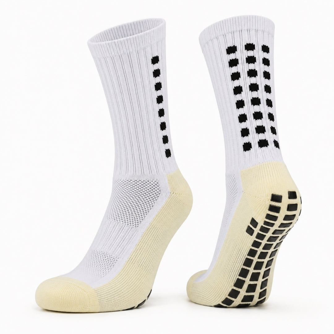 Stabila Compression Socks in white – over-the-calf grip sole compression socks by WeRelieve