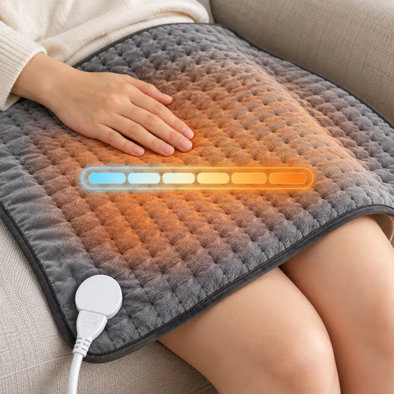 Close-up of ThermaPad Flex quilted fabric and heat adjustment