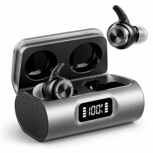 QuietFit in-ear hearing aids with open digital charging case