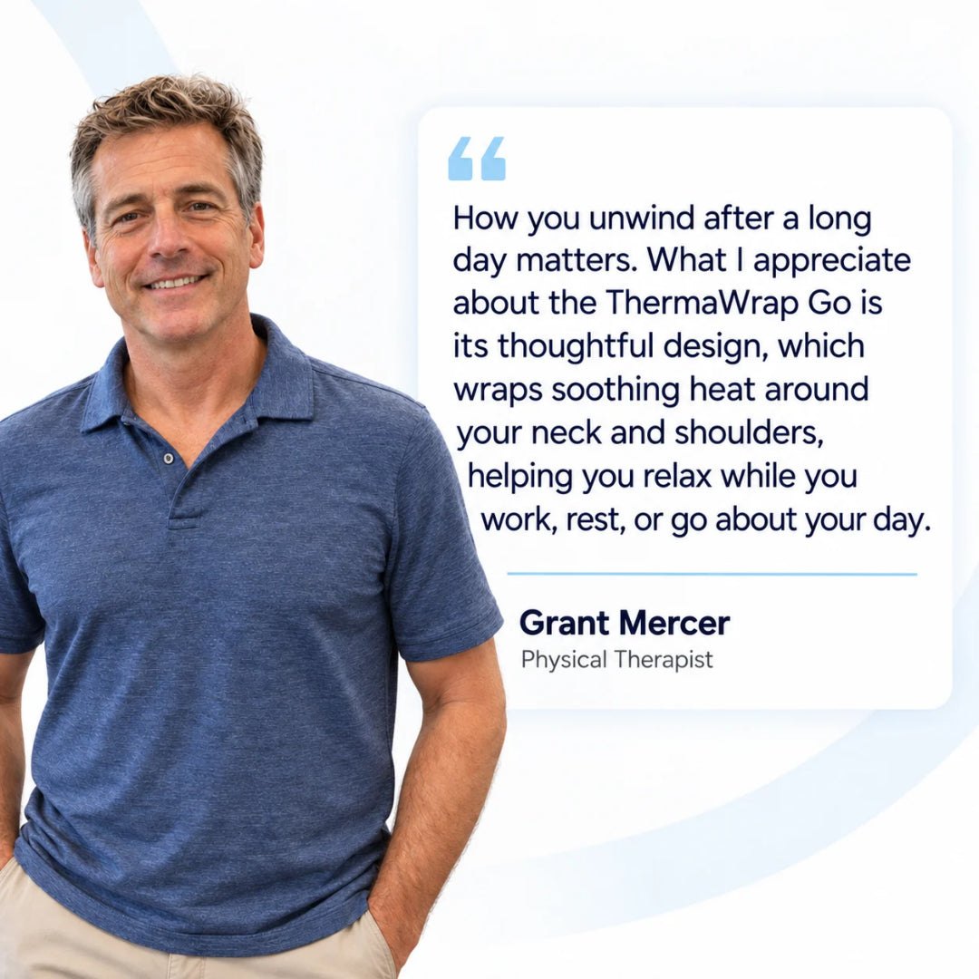 ThermaWrap Go physical therapist testimonial graphic