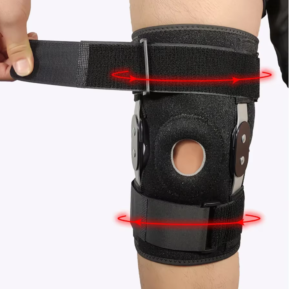 WeRelieve orthopedic knee pad with adjustable straps and stabilizers providing strong knee support, compression, and joint stability